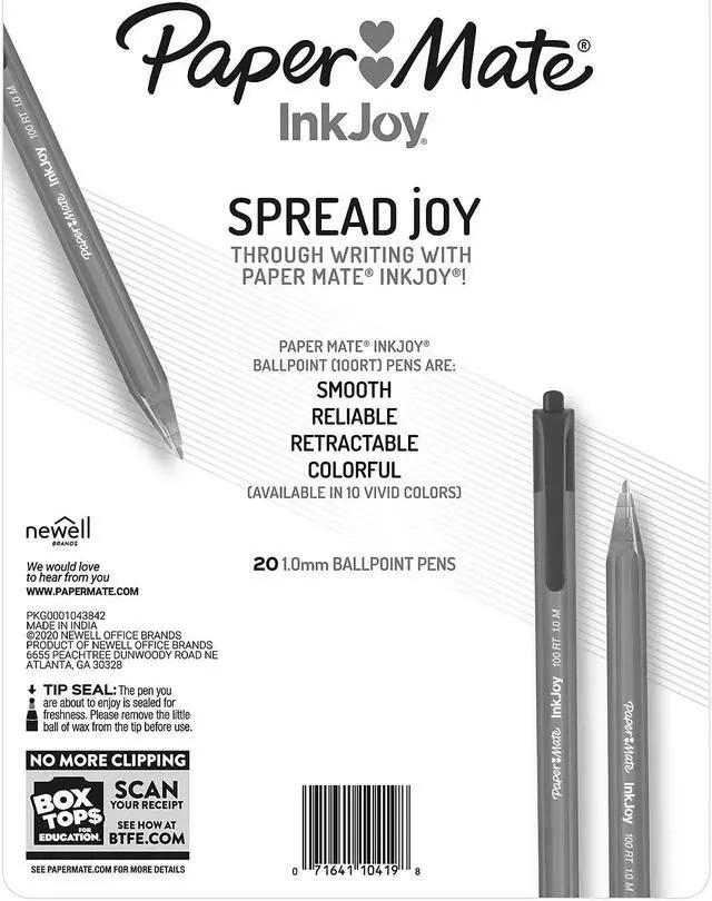 Alt view image 6 of 6 - Paper Mate InkJoy 100 RT Retractable Ballpoint Pens Medium Point Assorted Ink 180160