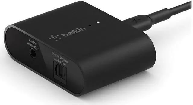 Alt view image 4 of 5 - Belkin AirPlay 2 Audio Adapter for iPhone/iPad/Mac/Apple TV/HomePod Black (AUZ002TTBK)