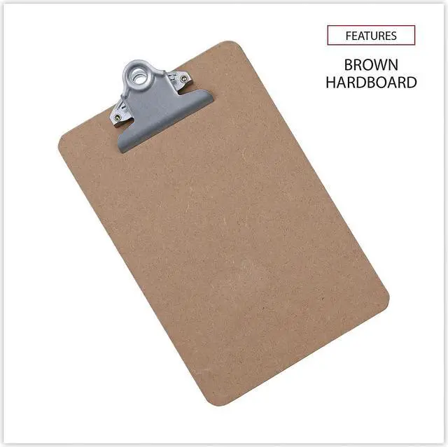 Alt view image 5 of 8 - UNIVERSAL Hardboard Clipboard 3/4" Capacity 5 x 8 Sheets Brown 05610VP