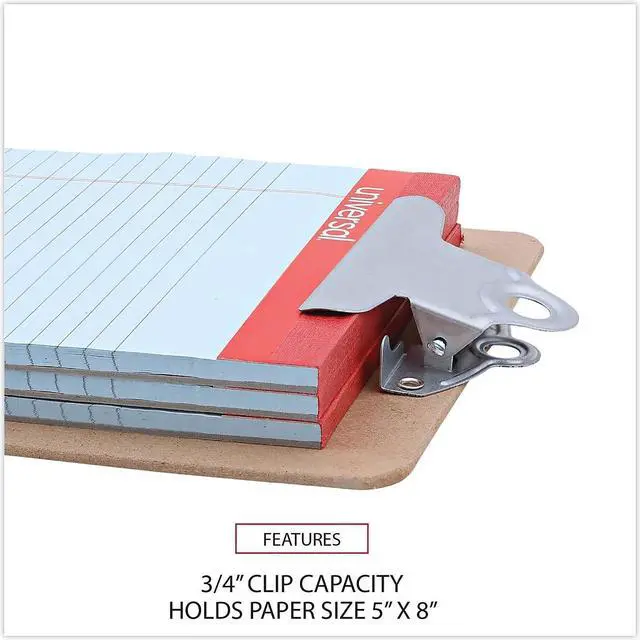Alt view image 4 of 8 - UNIVERSAL Hardboard Clipboard 3/4" Capacity 5 x 8 Sheets Brown 05610VP