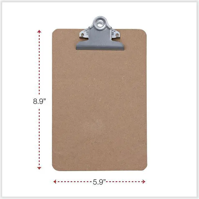 Alt view image 3 of 8 - UNIVERSAL Hardboard Clipboard 3/4" Capacity 5 x 8 Sheets Brown 05610VP