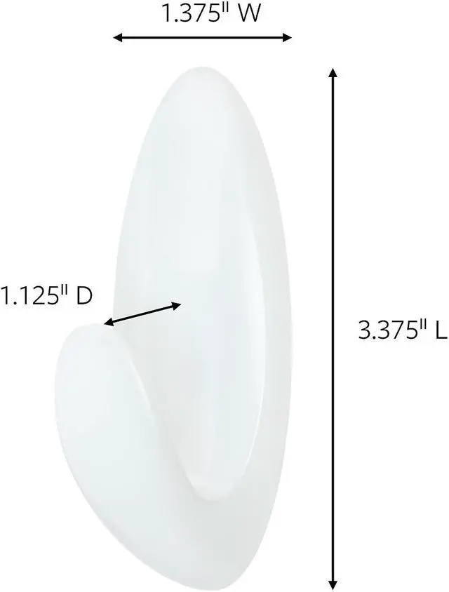 Alt view image 2 of 8 - Command Medium Bath Hooks Value Pack White 6 BATH18-6ES