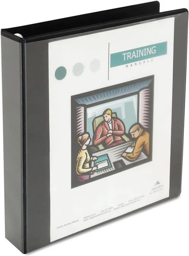 Alt view image 4 of 7 - UNIVERSAL Push-Open Deluxe Plus D-Ring View Binder 1-1/2" Capacity 8-1/2 x 11 Black 30721