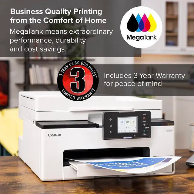 Alt view image 3 of 20 - Canon MAXIFY GX2020 Inkjet Printer Print Scan Copy Fax (6171C002)