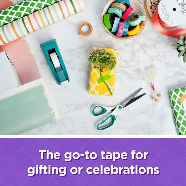 Alt view image 7 of 10 - Scotch Gift Wrap Tape with Dispenser 3/4 x 23.61 yds. 415
