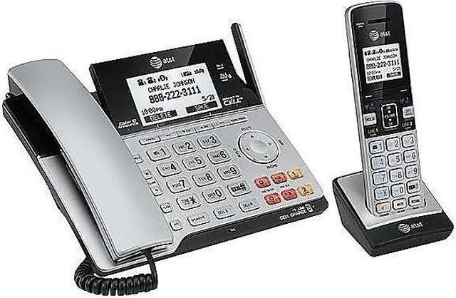 Alt view image 3 of 10 - AT&T Connect to Cell TL86103 2-Line Corded/Cordless Phone 284987