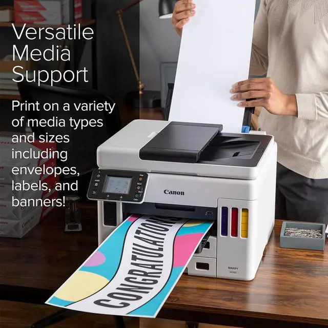 Alt view image 20 of 20 - Canon MAXIFY GX7021 Wireless MegaTank All-In-One Color Inkjet  Printer