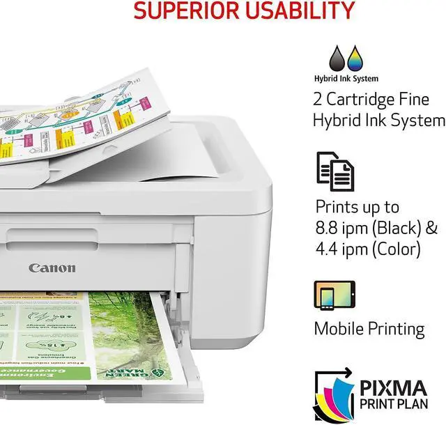 Alt view image 19 of 20 - Canon PIXMA TR4720 Wireless All-in-One Printer (White)
