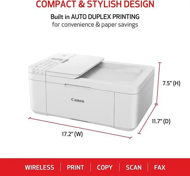 Alt view image 18 of 20 - Canon PIXMA TR4720 Wireless All-in-One Printer (White)