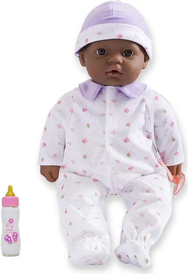 Alt view image 3 of 5 - JC Toys La Baby 16" African-American Baby Doll with Pacifier (BER15031)