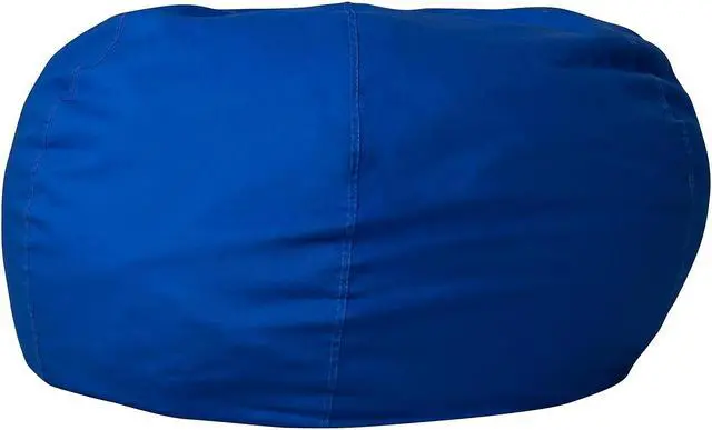Alt view image 11 of 20 - Oversized Solid Royal Blue Bean Bag Chair