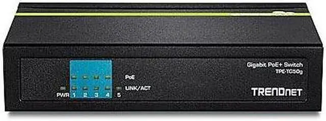 Alt view image 10 of 13 - Trendnet 5-Port Gigabit Poe+ Switch