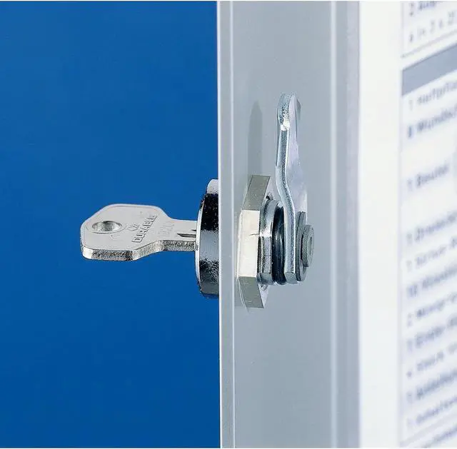 Alt view image 6 of 20 - Durable Locking Key Cabinet 54-Key Brushed Aluminum Silver 11 3/4 x 4 5/8 x 11