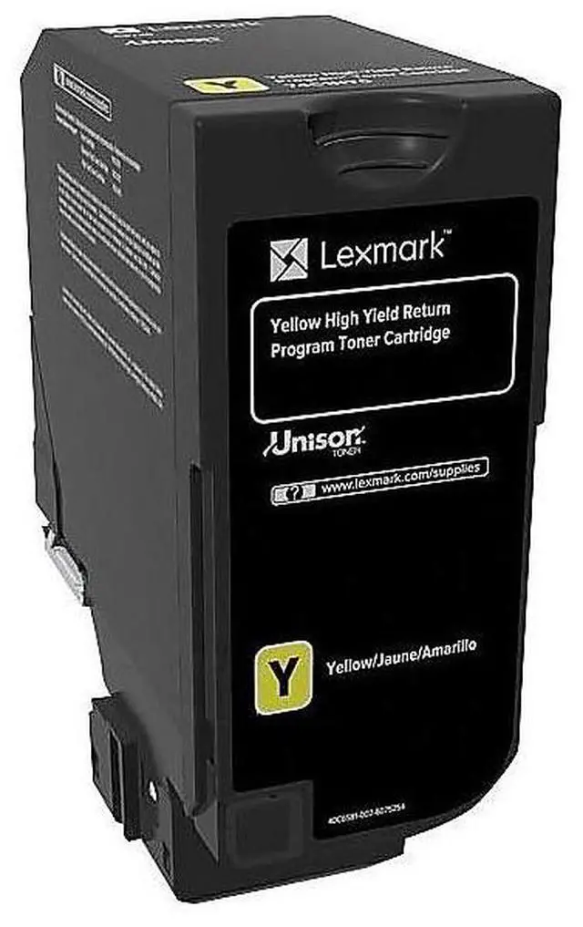 Alt view image 5 of 6 - Lexmark - 74C1HY0 - Lexmark Unison Original Toner Cartridge - Laser - High Yield - 12000 Pages - Yellow - 1 Each