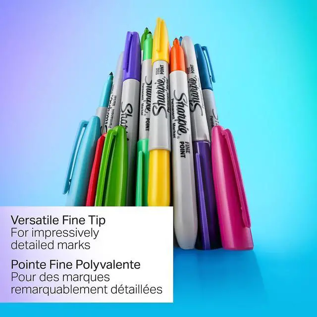 Alt view image 7 of 9 - Color Burst Permanent Markers Fine 24/Pkg-Assorted