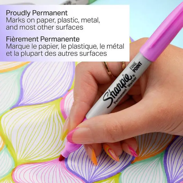 Alt view image 6 of 9 - Color Burst Permanent Markers Fine 24/Pkg-Assorted