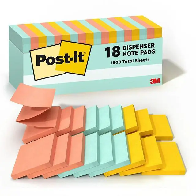 Alt view image 2 of 15 - 3M R33018APCP Post-it Pop-up Notes Original Pop-up Refill, Marseille Collection, 18 / Pack