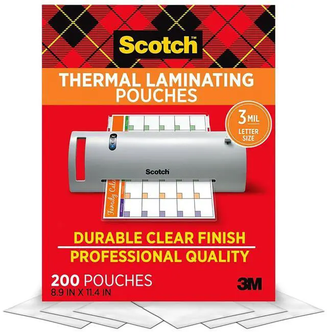 Alt view image 4 of 20 - Scotch Letter Size Thermal Laminating Pouches 3 mil 11 2/5 x 8 9/10 200 per Pack TP3854200