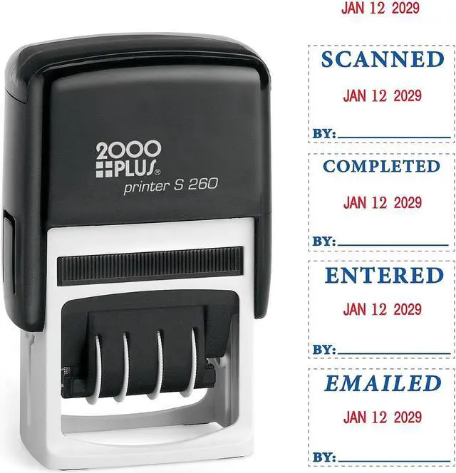 Alt view image 16 of 20 - 4 in 1 e-Message 2 Color Dater 15/16 x 1 3/4 COMPLETED/EMAILED/ENTERED/SCANNED