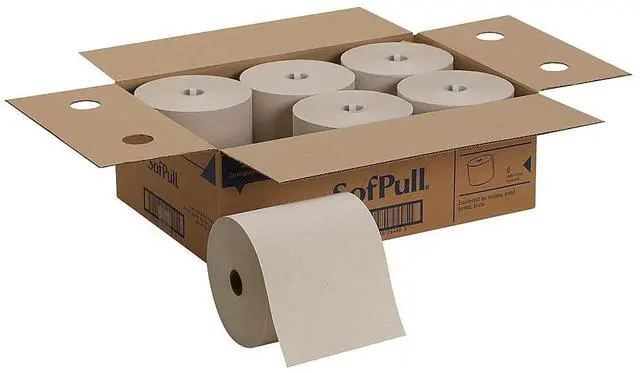 Alt view image 12 of 12 - Georgia Pacific Professional Hardwound Roll Paper Towel Nonperforated 7.87 x 1000ft Brown 6 Rolls/Carton 26480