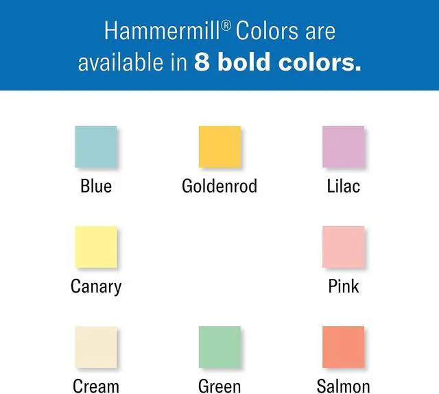 Alt view image 5 of 5 - Hammermill Colors Multipurpose Paper 20 lbs 11" x 17" Canary 640177