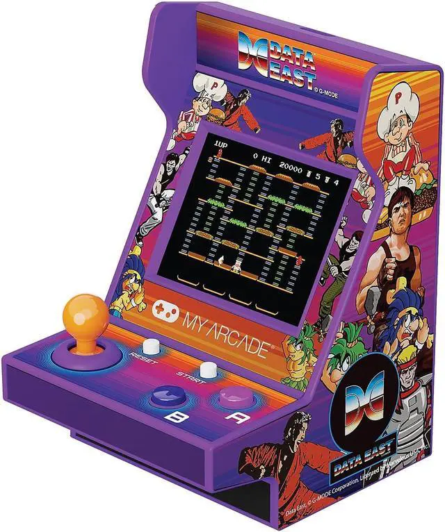 Alt view image 6 of 10 - MY ARCADE Data East Hits Pico Player - 3.75" Fully Playable Portable Tiny Arcade Machine with 108 Retro Games, 2" Screen Color display, Battery Powered