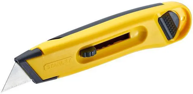 Alt view image 7 of 7 - Plastic Light-Duty Utility Knife w/Retractable Blade, Yellow 10-065