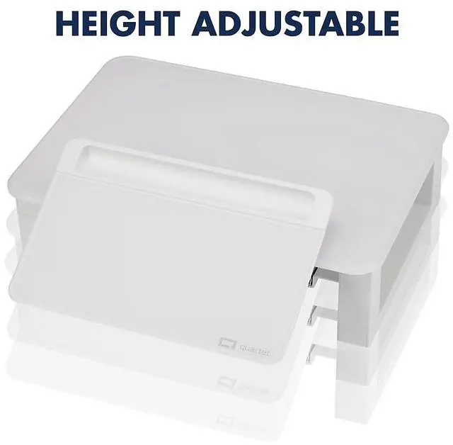 Alt view image 6 of 16 - quartet desktop glass monitor riser for computer with dry-erase board, adjustable height (q090gmrw01)