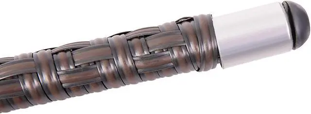 Alt view image 6 of 14 - Flash Furniture Jace 34"H Espresso PE Rattan Wicker Commercial Grade Stacking Patio Chair (TTTT002ESP)