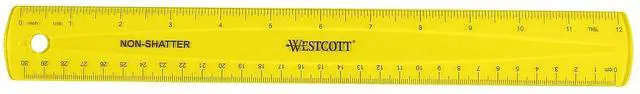 Alt view image 2 of 3 - Westcott 12" Plastic Standard Ruler Assorted 12/Box (17721)
