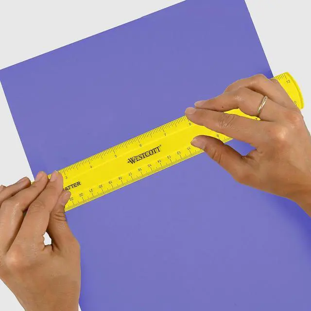 Alt view image 3 of 3 - Westcott 12" Plastic Standard Ruler Assorted 12/Box (17721)