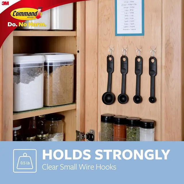 Alt view image 4 of 8 - Command Small Wire Hooks Clear 15 Hooks/Pack (17067CLR-15NA)