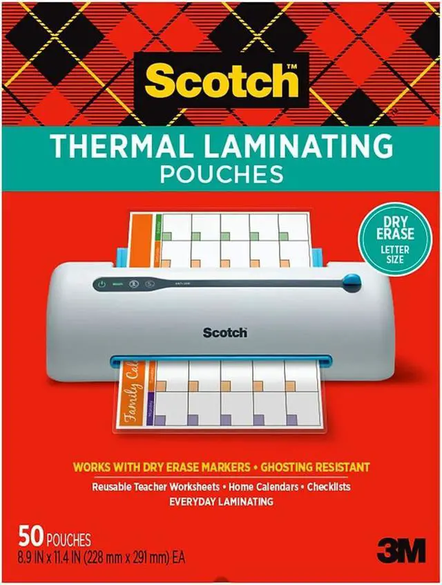Main image of Scotch Thermal Laminating Pouches Letter Size 3 Mil 50/Pack (TP3854-50DE)