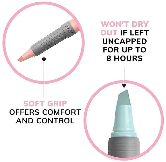 Alt view image 11 of 19 - Bic Brite Liner Grip Highlighter, Assorted Pastel, 12/DZ (BICGBLD11AST)
