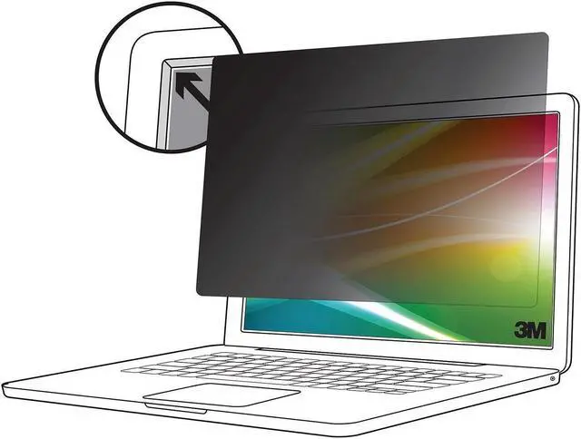 Alt view image 3 of 3 - 3M Bright Screen Privacy Filter for 15in Laptop 4:3 BP150C3B