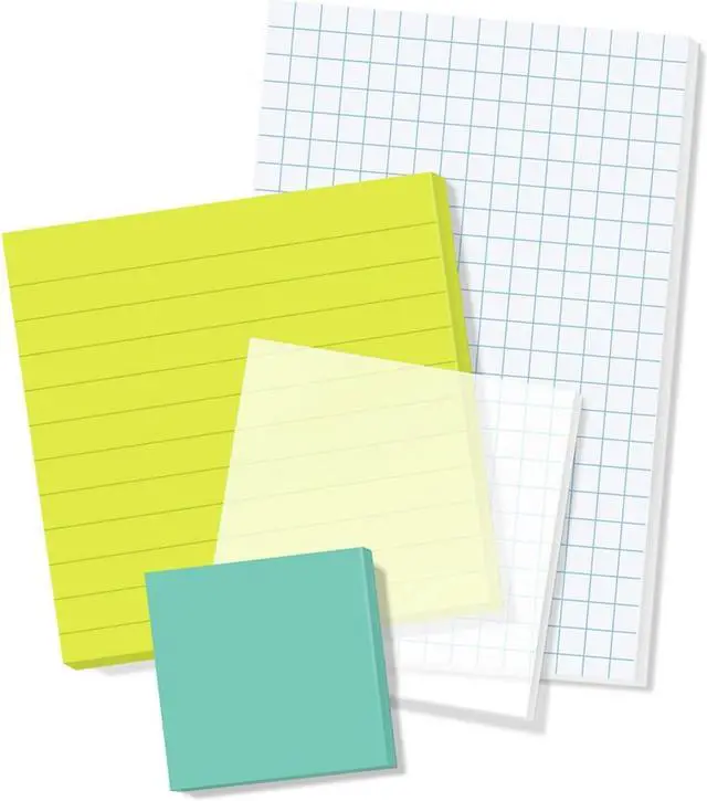 Alt view image 2 of 7 - Post-it Super Sticky Notes Assorted Collection 45 Sheet/Pad 4 Pads/Pack (4622-SSGRID-TR)