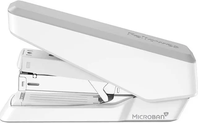 Alt view image 5 of 7 - Fellowes LX870 EasyPress Desktop Stapler 40-Sheet Capacity White (5014501) LX870WHITE