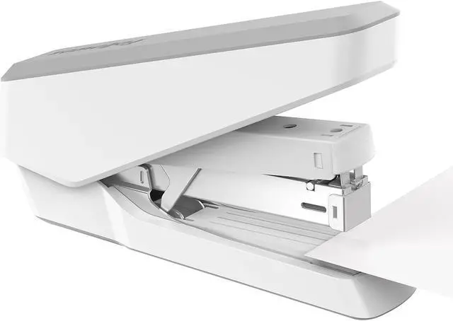 Alt view image 6 of 7 - Fellowes LX870 EasyPress Desktop Stapler 40-Sheet Capacity White (5014501) LX870WHITE