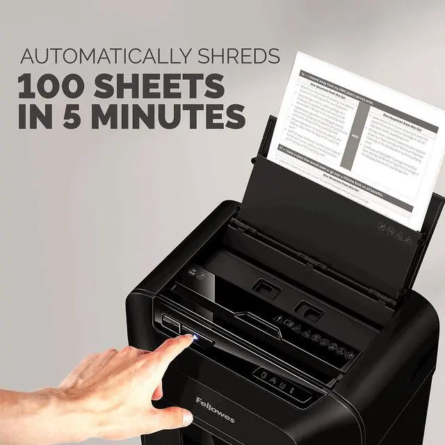 Alt view image 5 of 7 - Fellowes AutoMax 100MA 100-Sheet Micro-Cut Shredder (4704001) 4704001FEL