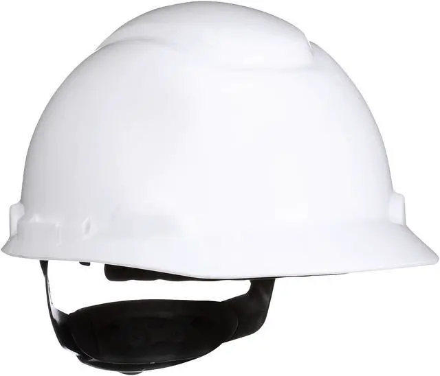 Alt view image 10 of 13 - 3M SecureFit HDPE 4-Point Ratchet Suspension Short Brim Hard Hat White (H-701SFR-UV)