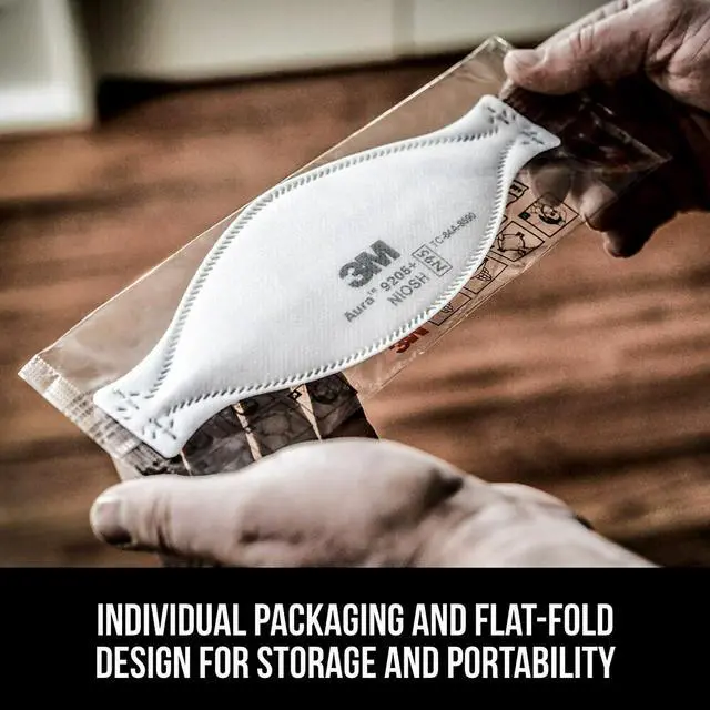 Alt view image 4 of 8 - 3M Aura N95 Particulate Respirator White 20/Pack (9205P-20-DC) 9205PH-20-DC