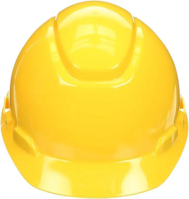 Alt view image 11 of 14 - 3M SecureFit HDPE 4-Point Ratchet Suspension Short Brim Hard Hat Yellow (H-702SFR-UV)
