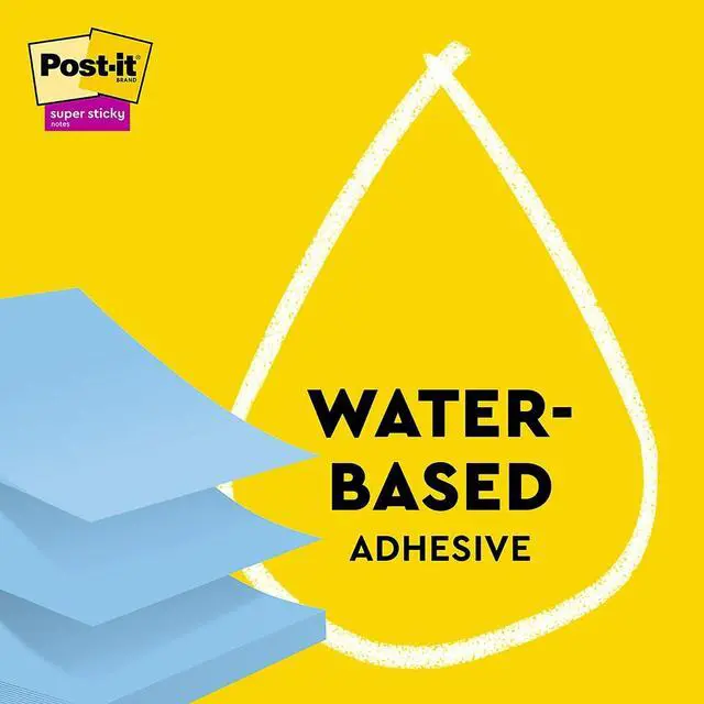 Alt view image 3 of 8 - Post-it Recycled Super Sticky Pop-up Notes 3" x 3" Oasis Collection 70 Sheet/Pad 6 Pads/Pack (R330R-6SST)