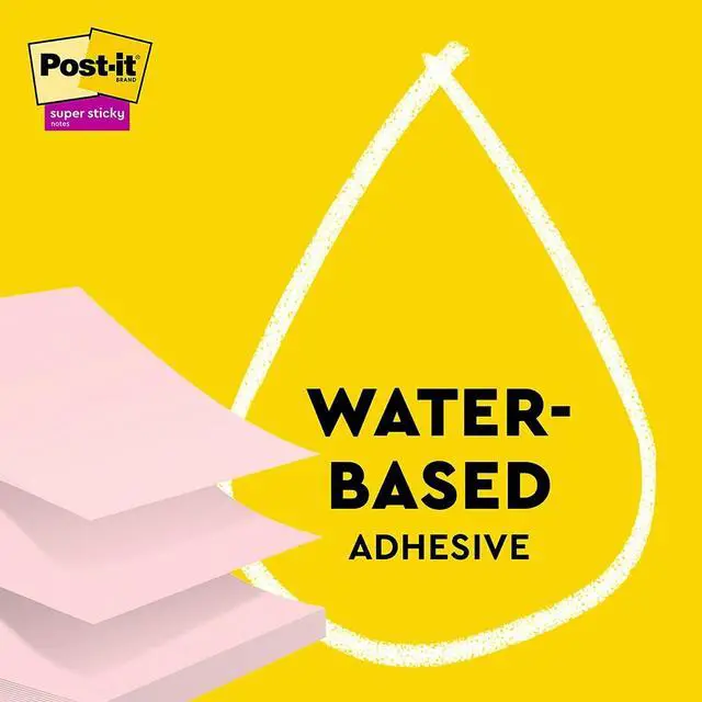 Alt view image 5 of 8 - Post-it Recycled Super Sticky Pop-up Notes 3" x 3" Wanderlust Pastels Collection 70 Sheet/Pad 6 Pads/Pack (R330R-6SSNRP)