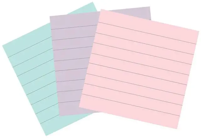 Alt view image 4 of 8 - Post-it Recycled Super Sticky Notes 4" x 4" Wanderlust Pastels Collection Lined 70 Sheet/Pad 3 Pads/Pack (675R-3SSNRP)