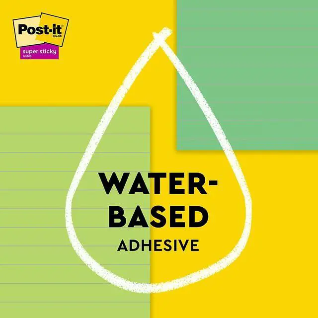 Alt view image 7 of 8 - Post-it Recycled Super Sticky Notes 4" x 6" Oasis Collection 45 Sheet/Pad 4 Pads/Pack (4621R-4SST)