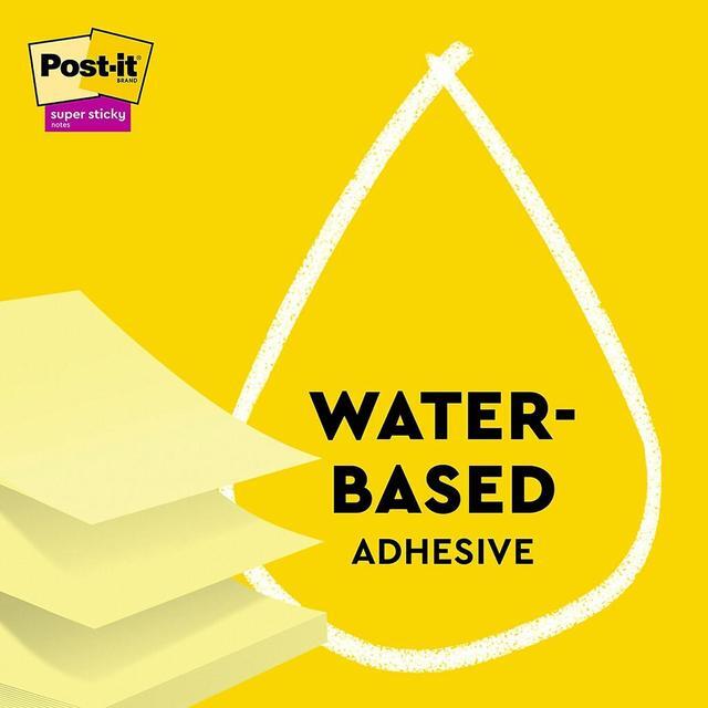 Alt view image 6 of 8 - Post-it Recycled Super Sticky Pop-up Notes 3" x 3" Canary Collection 70 Sheet/Pad 6 Pads/Pack (R330R-6SSCY)