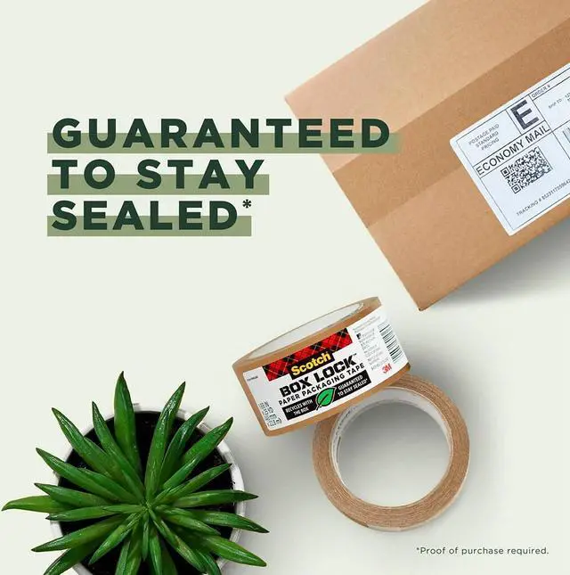 Alt view image 5 of 8 - Scotch Box Lock Paper Packaging Tape 1.88" x 25 yds. Brown (7850-23-8GC)