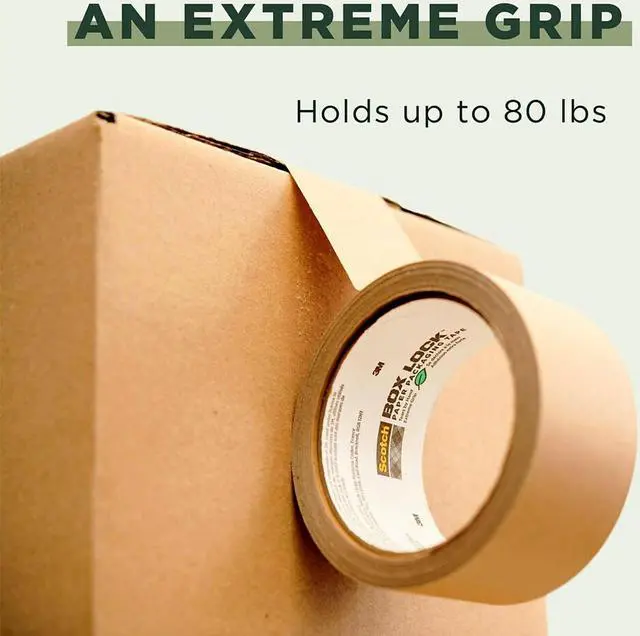 Alt view image 3 of 8 - Scotch Box Lock Paper Packaging Tape 1.88" x 25 yds. Brown (7850-23-8GC)