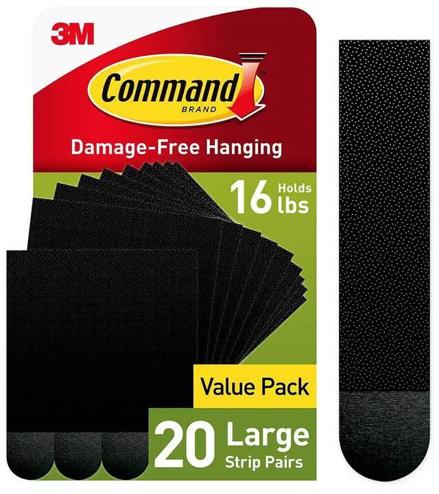 Alt view image 3 of 14 - Command Large Picture Hanging Strips 20/Pack (17206BLK-20NA)